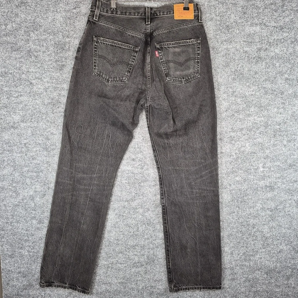 Vintage Levi's 501 Premium Jeans Men's 28Wx32L Black Straight‎ Button Fly 90s
